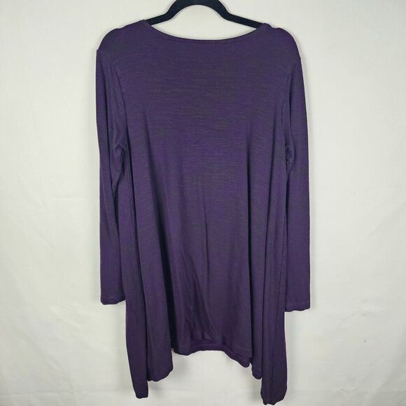 Bryn Walker Women's Chester Tunic Huckleberry Purple Asymmetric Sz S Lagenlook - Picture 3 of 7